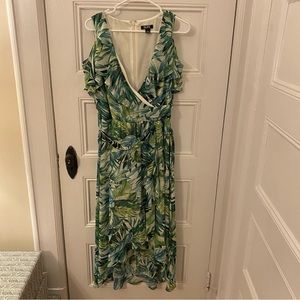 NWT SLNY Tropical Green Dress 12